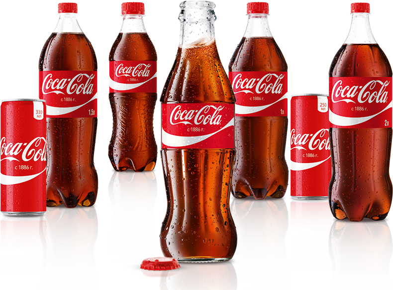 A Selection Of Coca-cola Bottles And Cans - Coca-cola Light Sango (1000x600), Png Download