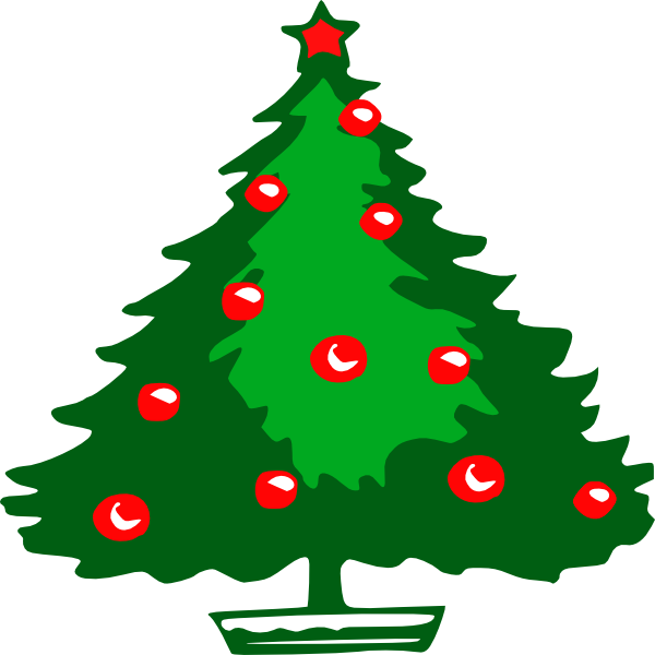 Christmas Tree Svg Clip Arts 600 X 600 Px (600x600), Png Download