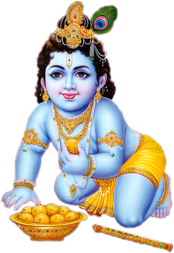Sree Krishna Temple, Kannur, Kerala Krishna Temple, - Krishna Janmashtami (344x500), Png Download