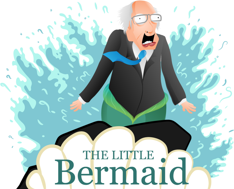 Secretly A Mermaid Bernie - Bernie Sanders The Oatmeal (904x692), Png Download