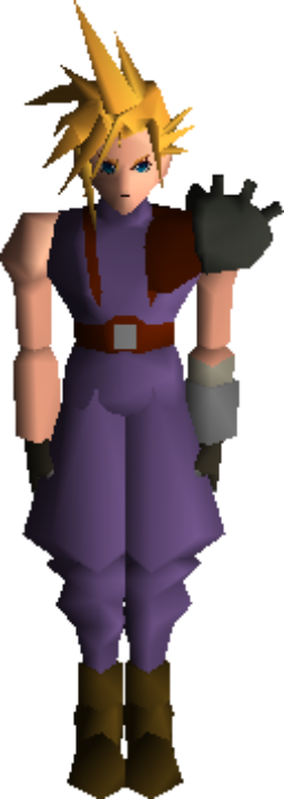 Cloud Strife Field Hi-res Ffvii - Cloud Strife (256x720), Png Download