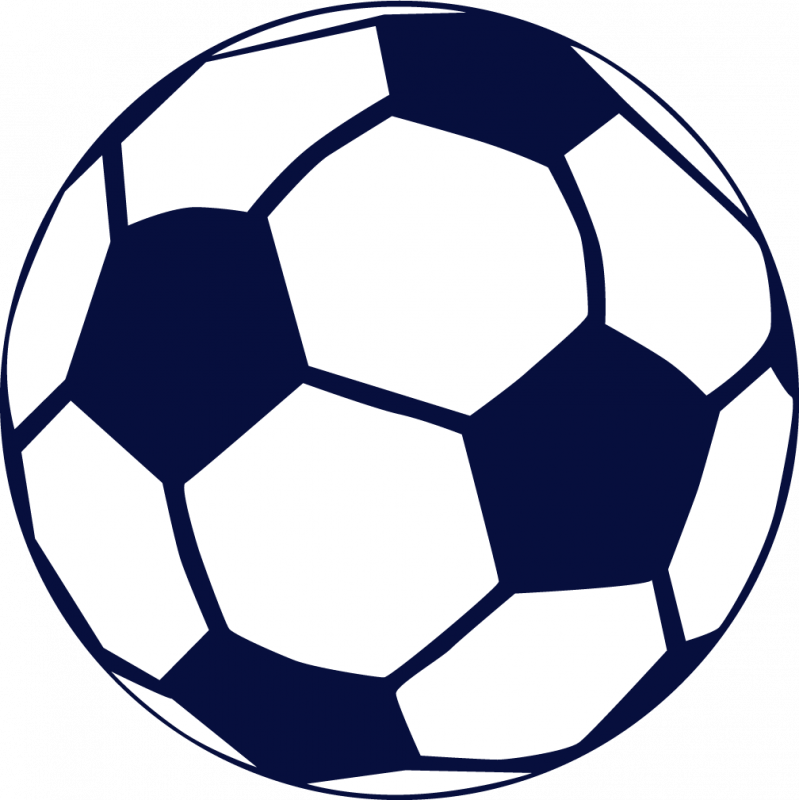 Balloon Clipart Soccer - Navy Blue Soccer Ball (799x800), Png Download