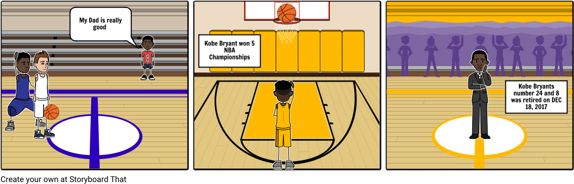 Kobe Bryant - Cartoon (1164x385), Png Download