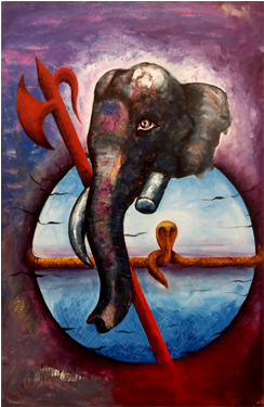 Ganesha - Indian Elephant (500x375), Png Download