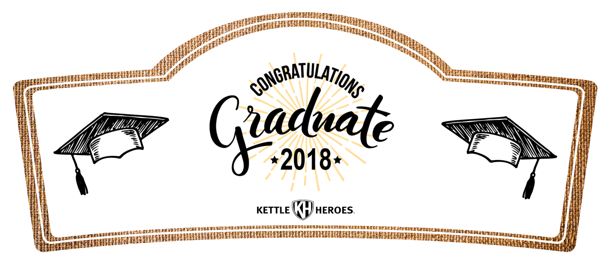 Popcorn Gift Tin - Transparent Congratulations Graduation 2018 (2048x896), Png Download