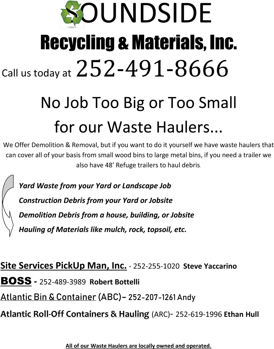 Outer Banks Waste Haulers - Bedford (1000x1243), Png Download