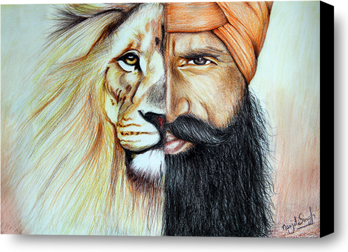 Singh The Warrior - Singh Lion (1200x882), Png Download