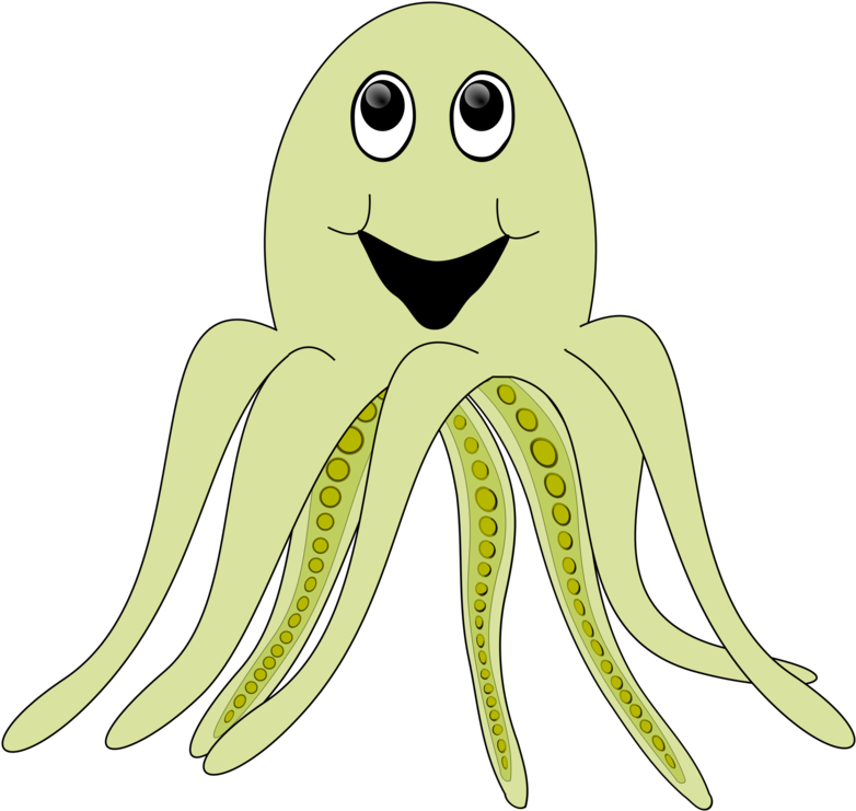 Octopus Animal Silhouettes Drawing Line Art - Octopus Clipart (791x750), Png Download