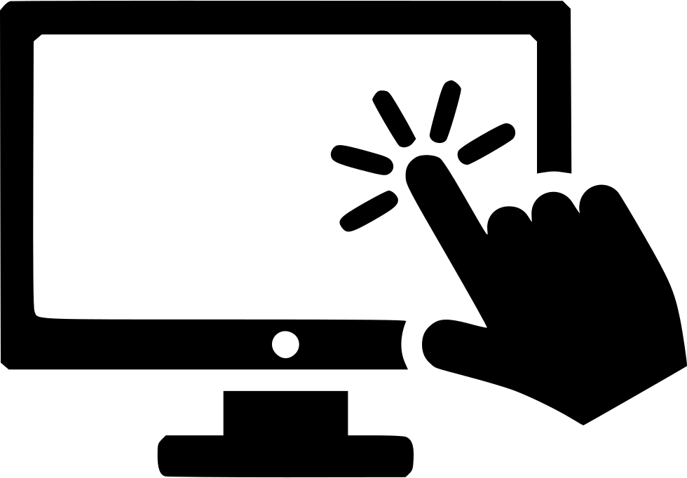 Finger Cursor Png Free Download - Cursor Button Png (980x682), Png Download