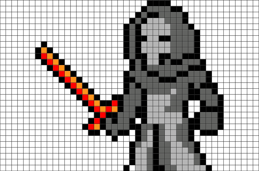 Pixel Art Kylo Ren (880x581), Png Download