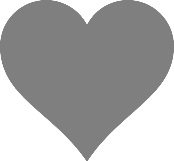Gray Heart Hi - Transparent Instagram Heart (600x556), Png Download
