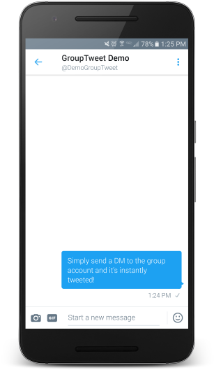 Great For Private Group Communication Or When You Want - Smart Phone And A Single Tweet On Screen Tweet (336x600), Png Download