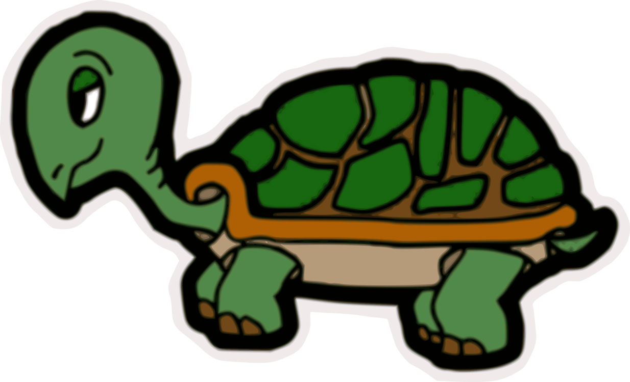 Turtle The Tortoise And The Hare Drawing Computer - Slow Turtle Clip Art (1234x750), Png Download