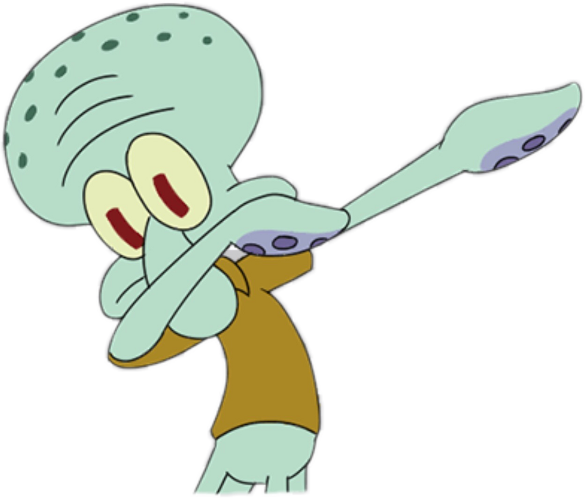 Vector Library Download Squidward Dance Dab Dank Funny - Dabbing Squidward (1203x1024), Png Download