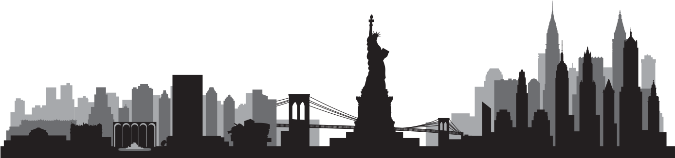 Bagel Brothers Of New York - New York City Silhouette Clipart (1386x335), Png Download