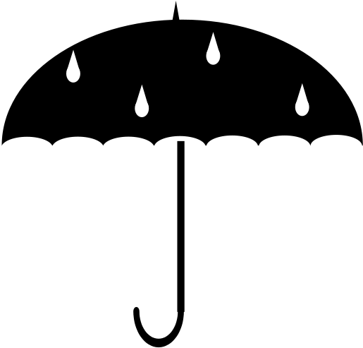 Umbrella Clipart Black And White (637x900), Png Download