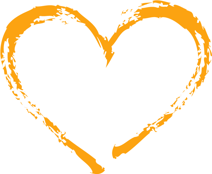 Orange Heart - Orange Heart Png (786x588), Png Download