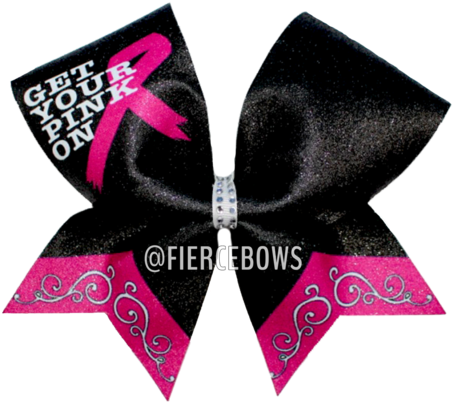 Get Your Pink On Awareness Bow - Breast Cancer (480x480), Png Download