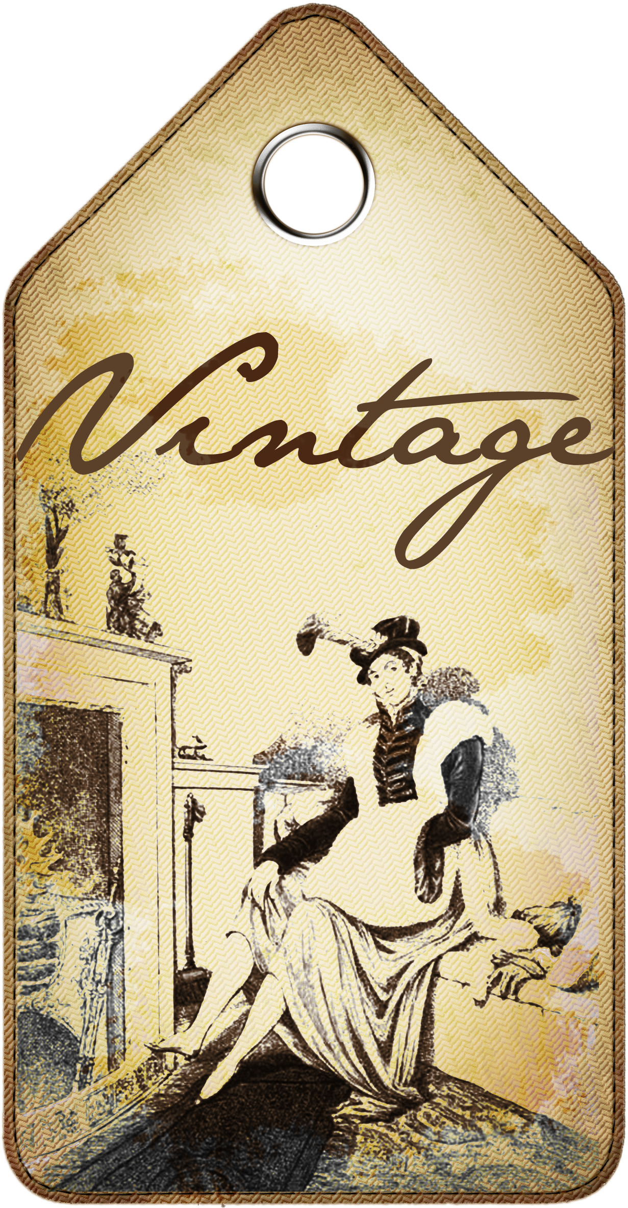 Vintage-tag - Scrapbooking Tag Vintage (1748x2480), Png Download