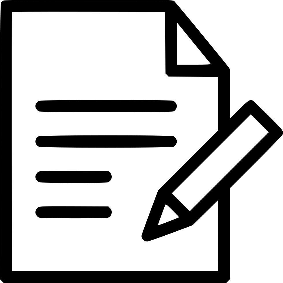 Paper Pencil Write Edit Stationery Writing Material - Paper And Pencil Icon (980x980), Png Download