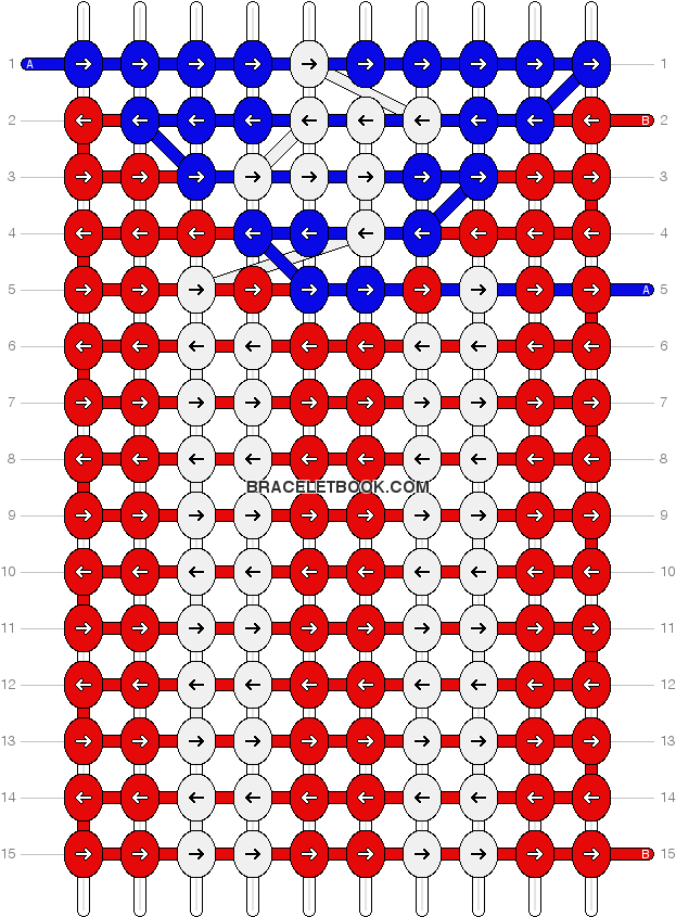 Alpha Pattern - Friendship Bracelet (636x852), Png Download