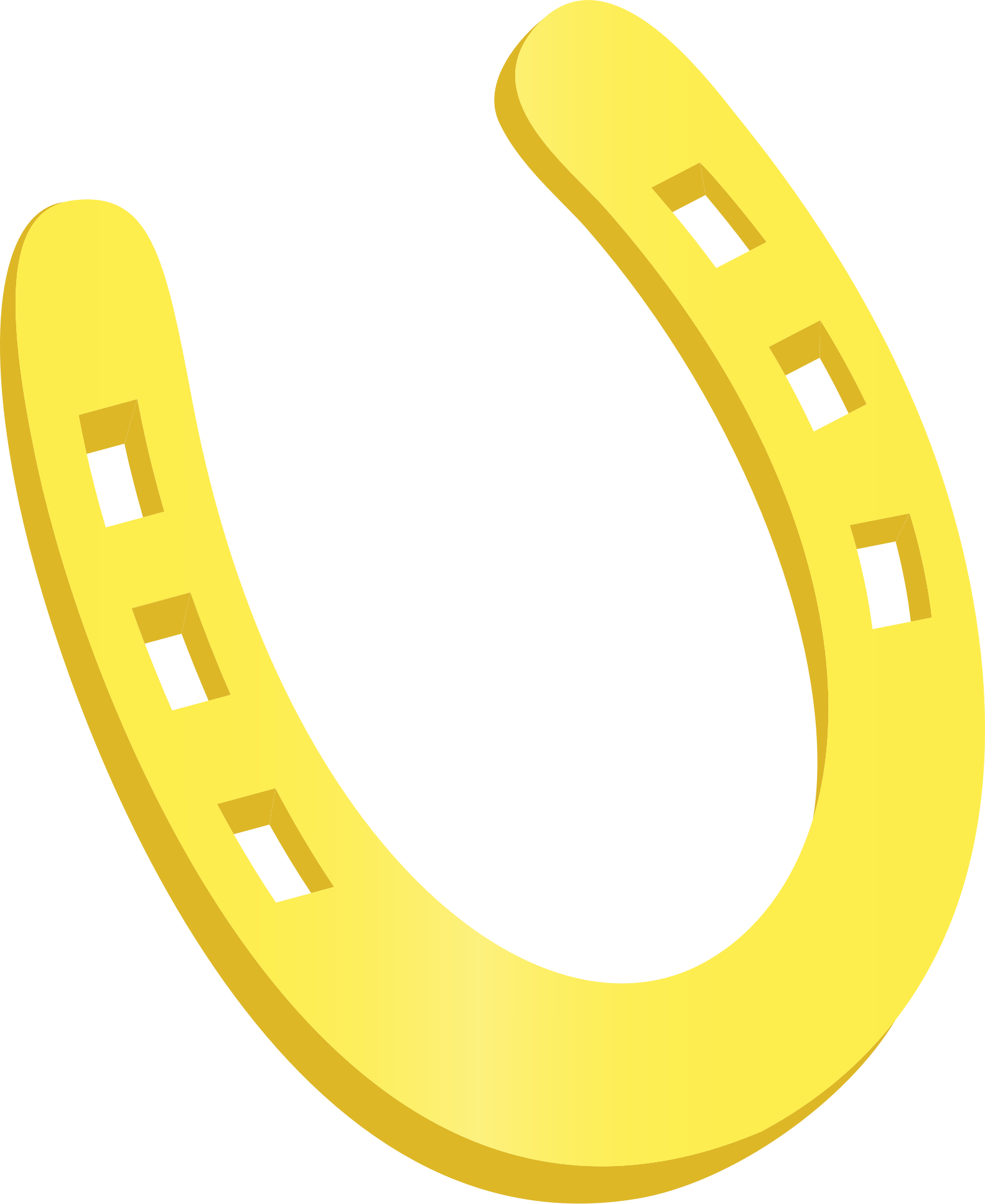 Horseshoe Png - Horseshoe Clipart Yellow (1583x1934), Png Download