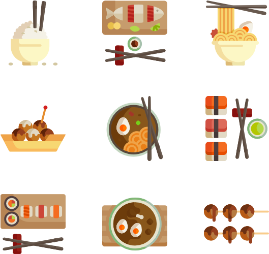 Asian Food - Asian Food Icons (600x564), Png Download