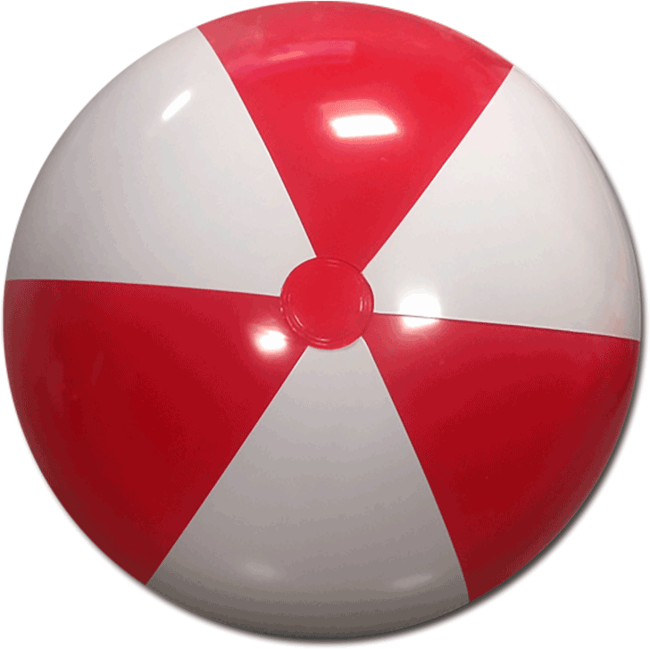 Red Beach Ball Png (750x750), Png Download