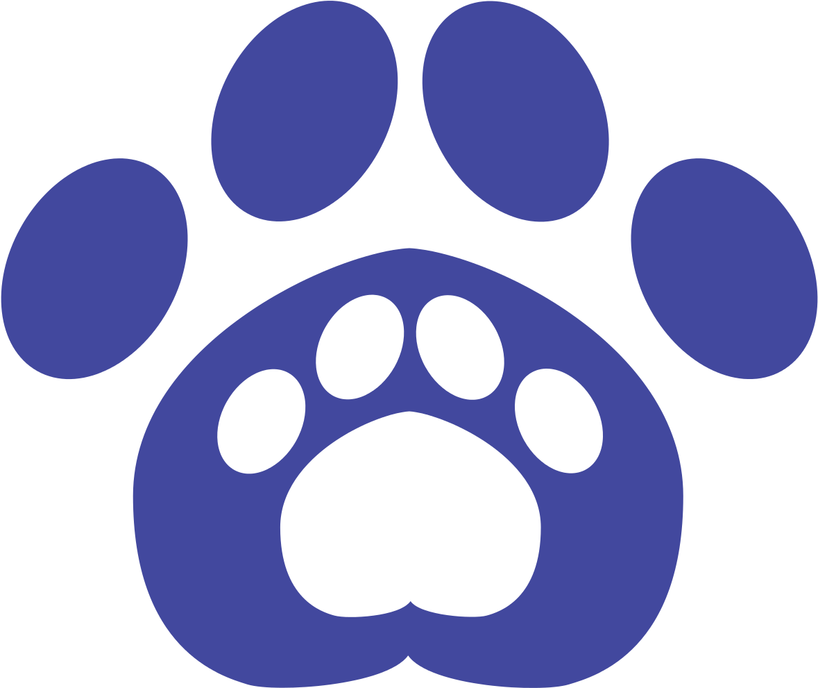 Furry Blue Paw Vector Logo - Furry (1157x1024), Png Download