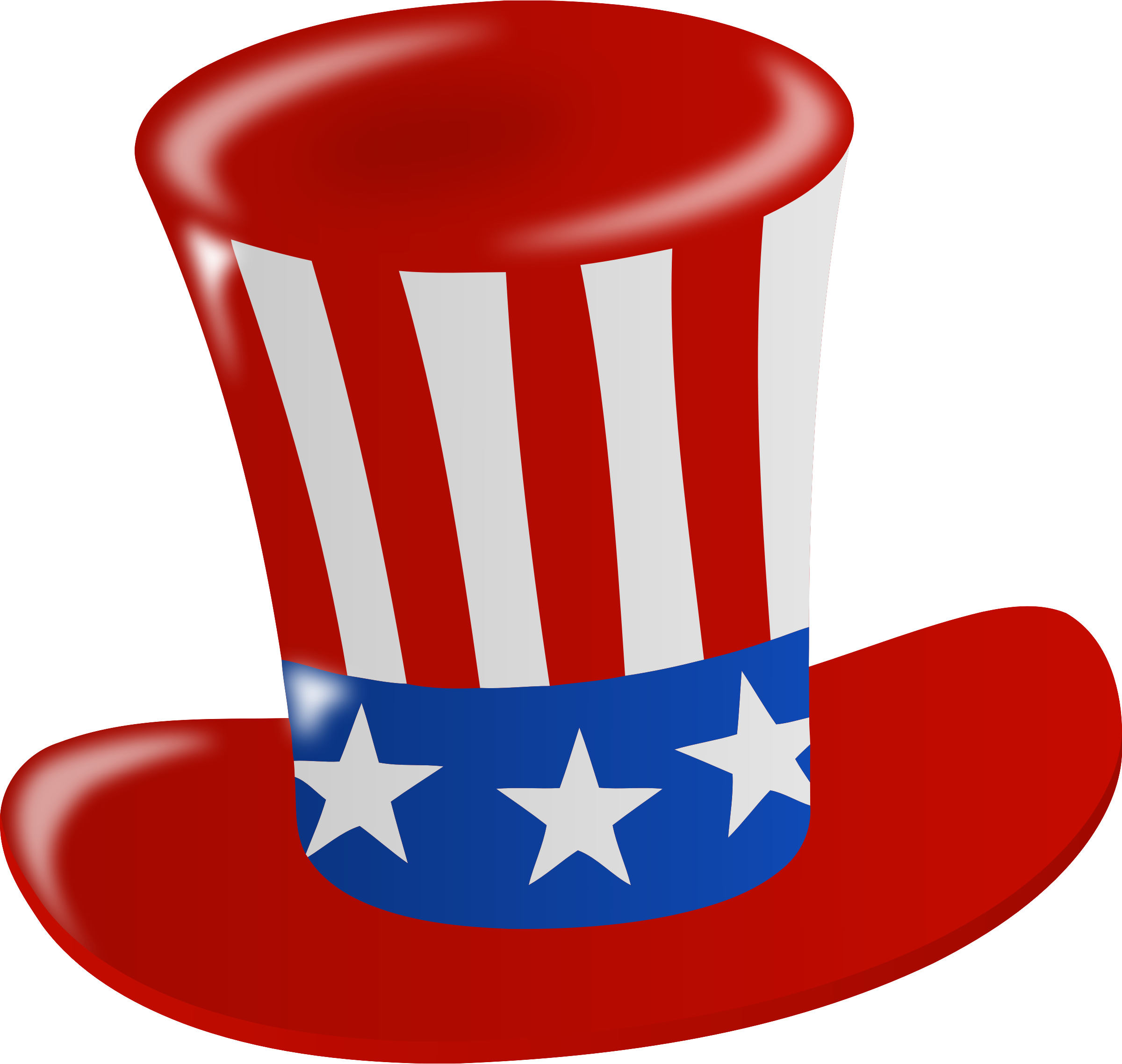 Graphic Black And White Stock Hat Big Image Png - Transparent Background 4th Of July Clip Art (2400x2276), Png Download
