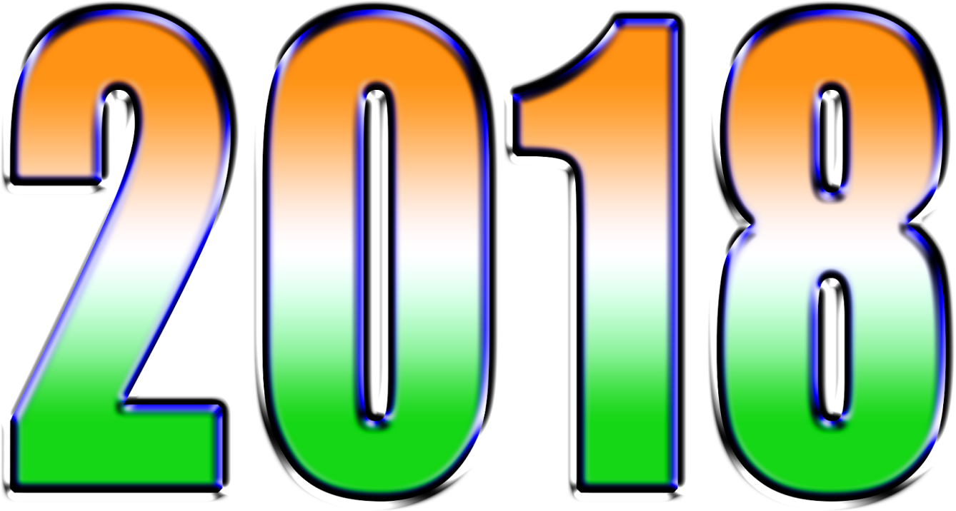 Happy New Year 2018 Download 3d Wallpapers - Happy Near Year 2018 Logo Png (1600x914), Png Download