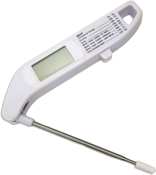 Folding Probe Thermometers (584x700), Png Download