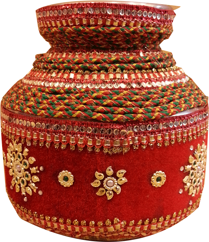 Fancy Rajasthani Mangal Kalash - Box (800x1120), Png Download