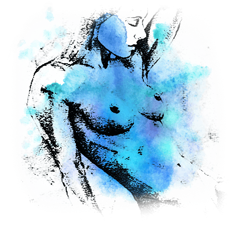 Breast - Watercolor Paint (875x813), Png Download