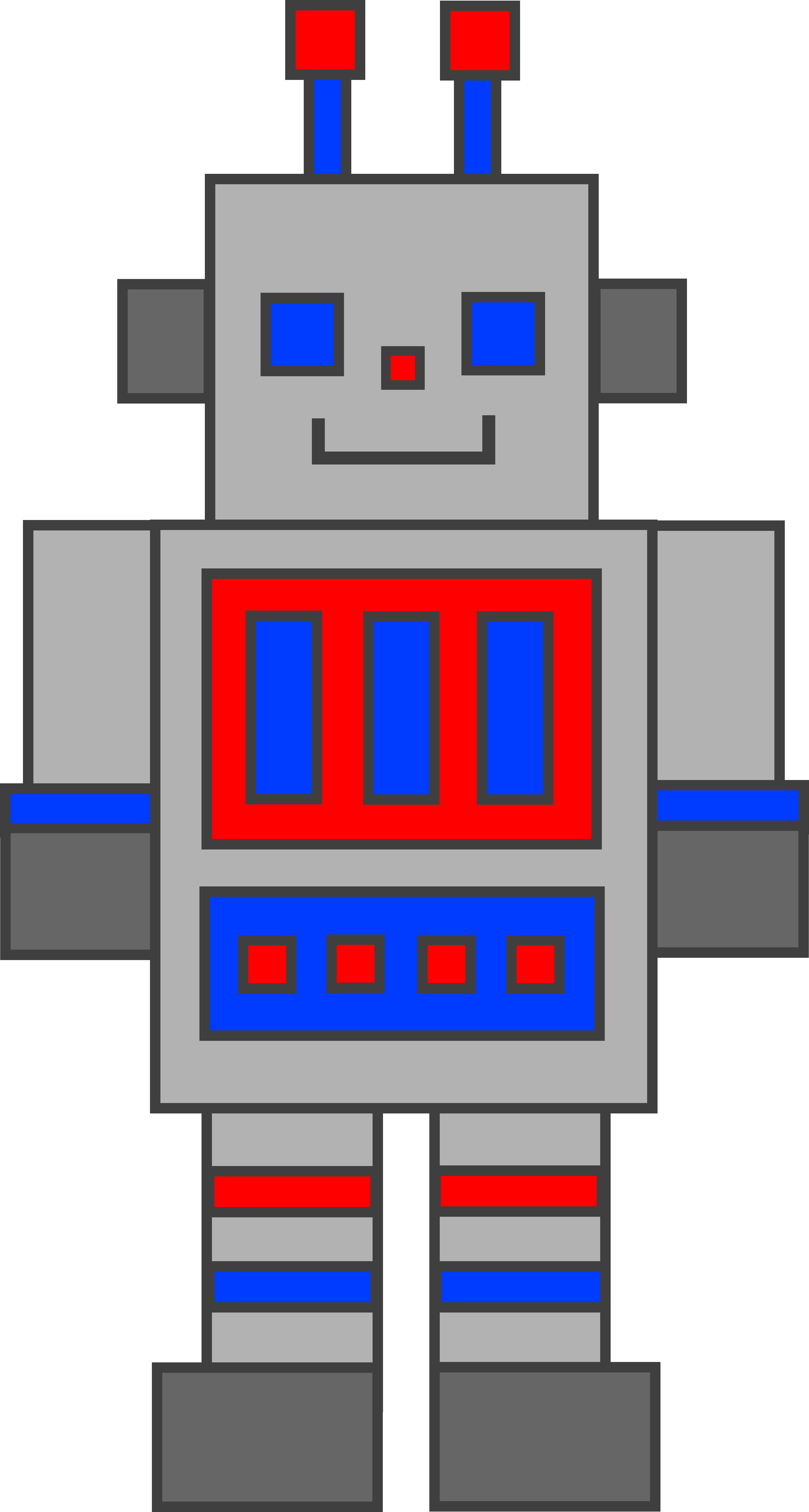Robot Clipart Robotic - Shape Robot Clipart (3878x7246), Png Download