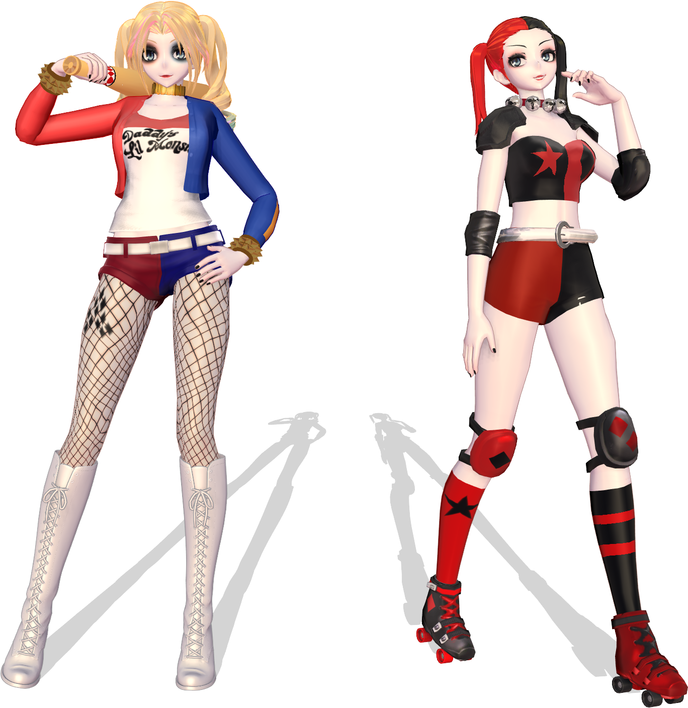 Harley Quinn Png Suicide Squad With Legs Vector Library - Harley Quinn Yandere Simulator Skin (1900x1450), Png Download