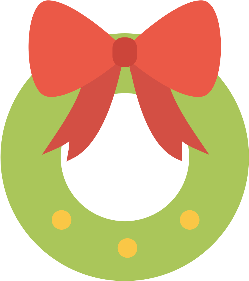 Download Svg Download Png - Christmas Wreath Icon (1024x1024), Png Download