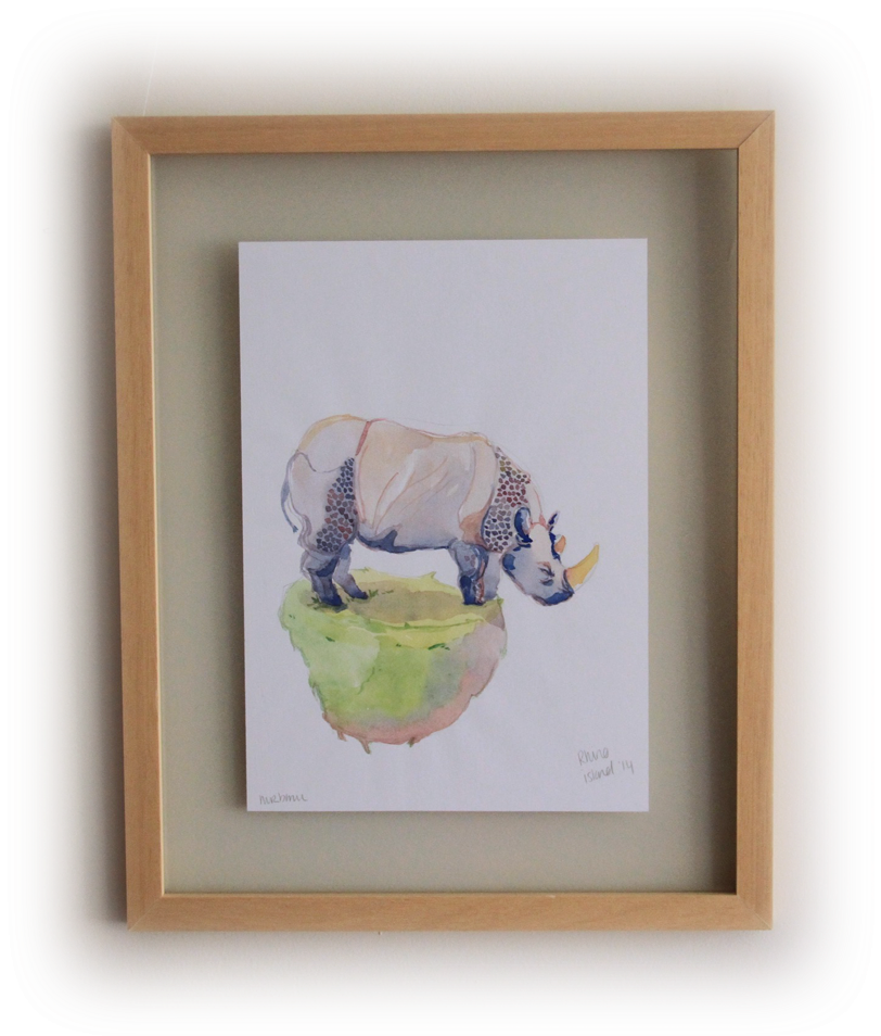 24 Cm X 34 Cm - Sumatran Rhinoceros (1043x978), Png Download