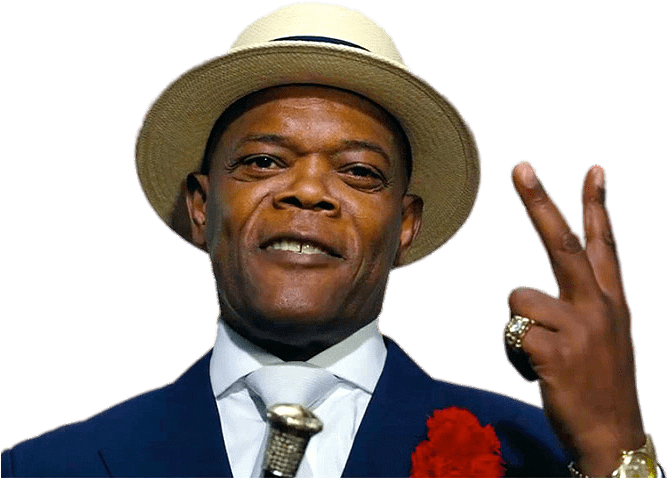 At The Movies - Samuel L Jackson Png (680x478), Png Download