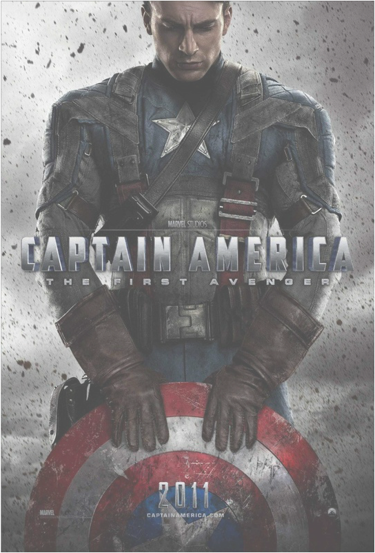 Chris Evans, Samuel L - Captain America The First Avengers Poster (544x802), Png Download