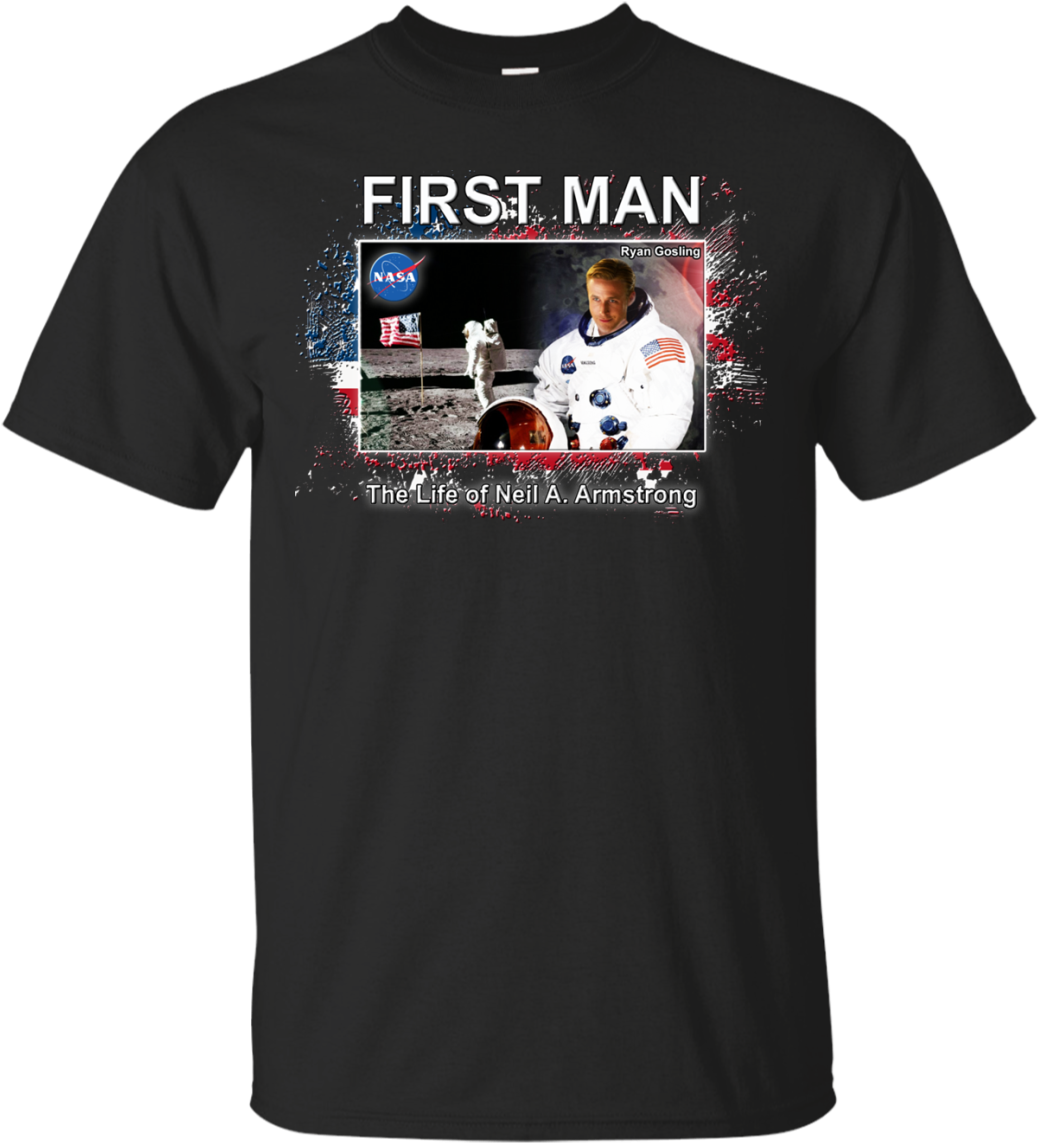 First Man Movie Shirt Ryan Gosling Neil Armstrong - Adidas Rick And Morty (1155x1155), Png Download
