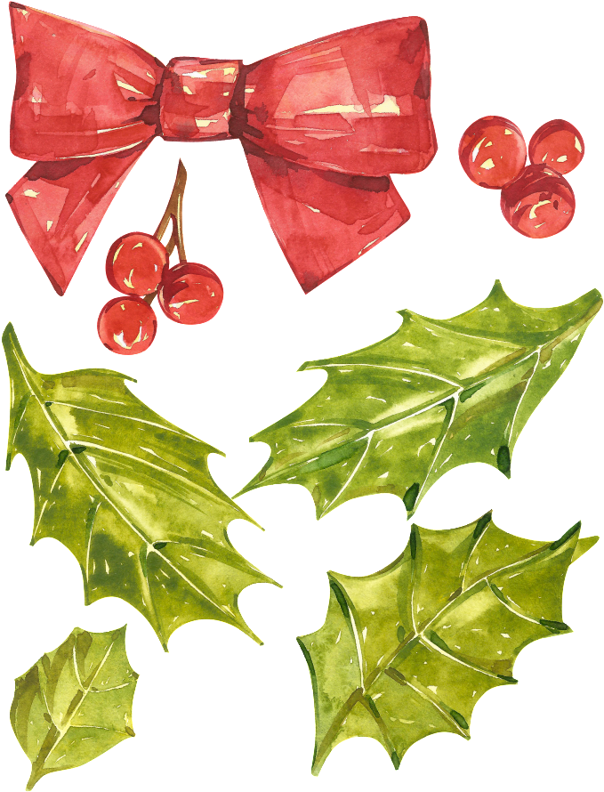 Painted Cute Bow Png Transparent - Christmas Day (1024x1024), Png Download