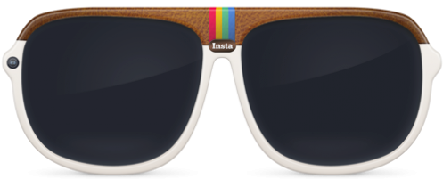 Instagram Glasses - Oculos Em Formato Png (594x452), Png Download