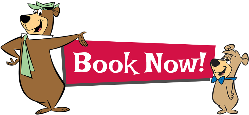 Jellystone Book Now Button - Yogi Bear (928x468), Png Download