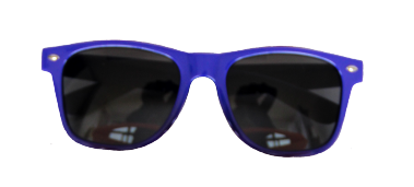 Óculos Básico - Azul Flúor - Png - Plastic (378x378), Png Download
