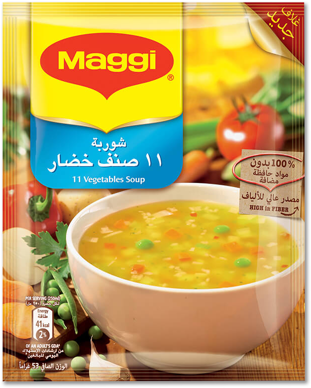 Maggi® 11 Vegetables Soup - شوربة كريمة الدجاج ماجي (900x900), Png Download