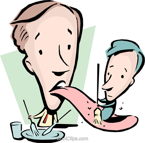 Cartoon Man With Long Tongue Royalty Free Vector Clip - Cartoon Tongue (480x473), Png Download