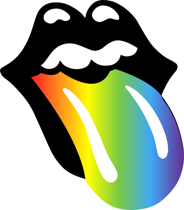 Our Volunteers - Rolling Stones Rainbow Tongue (631x720), Png Download