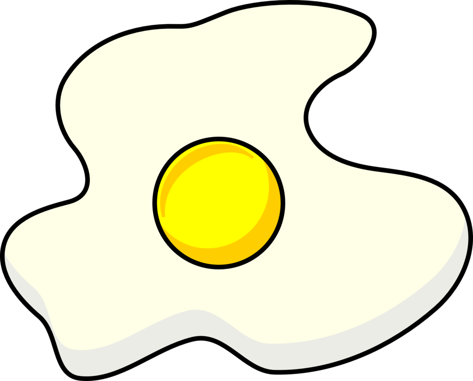 Fried Egg Clipart - Fried Eggs Outline Png (900x727), Png Download