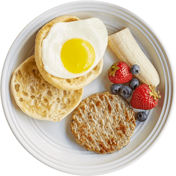 Croque Madame With Canadian Bacon Double Stuffed Breakfast - Full Breakfast (354x354), Png Download